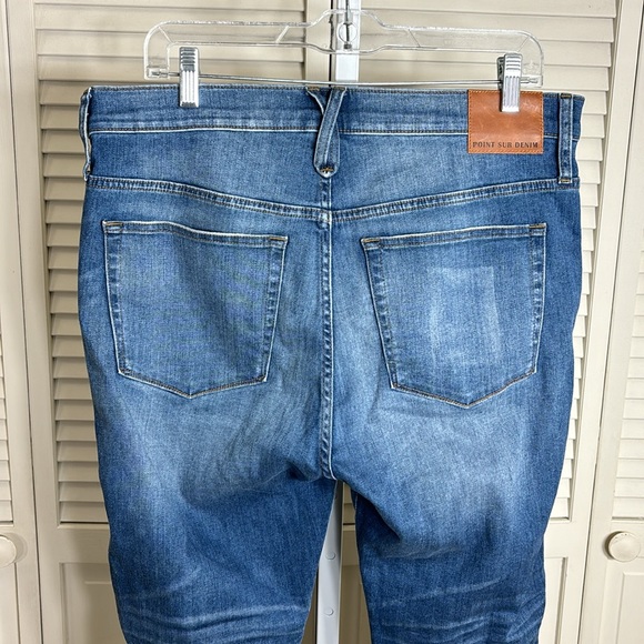 NWT J.Crew Point Sur Hightower Straight Jean with Let-own Hems Size 32 - Picture 8 of 12